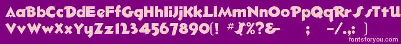 Bigshot Font – Pink Fonts on Purple Background