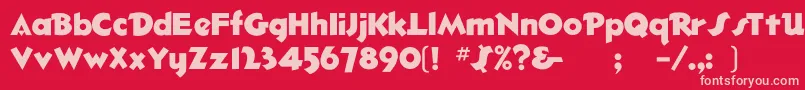 Bigshot Font – Pink Fonts on Red Background