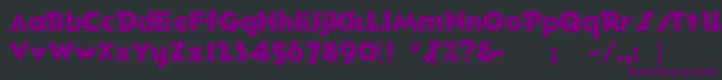 Bigshot Font – Purple Fonts on Black Background