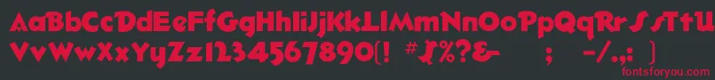 Bigshot Font – Red Fonts on Black Background