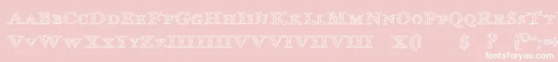 ImprentaRoyalNonpareilBeveled Font – White Fonts on Pink Background