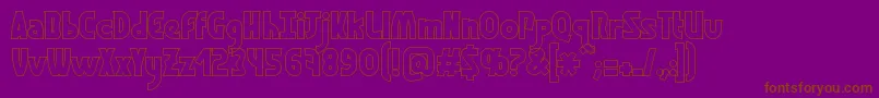 GraphismeHollow-fontti – ruskeat fontit violetilla taustalla