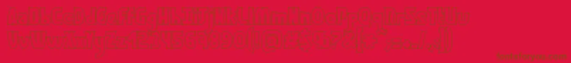Подробнее о шрифте GraphismeHollow Шрифт GraphismeHollow – коричневые шрифты на красном фоне