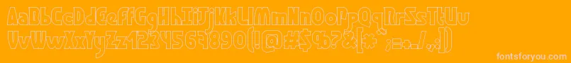 GraphismeHollow Font – Pink Fonts on Orange Background