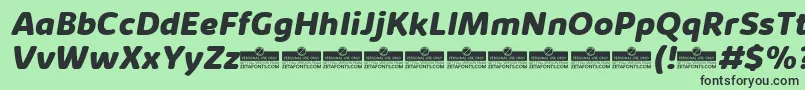 KabrioAbarthExtraboldItalicTrial Font – Black Fonts on Green Background