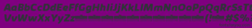 Fonte KabrioAbarthExtraboldItalicTrial – fontes pretas em um fundo violeta