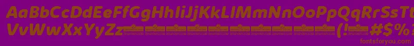 KabrioAbarthExtraboldItalicTrial Font – Brown Fonts on Purple Background