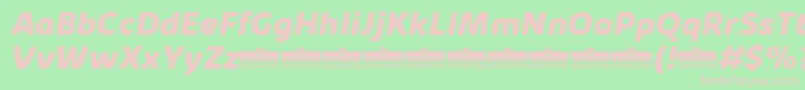 KabrioAbarthExtraboldItalicTrial Font – Pink Fonts on Green Background