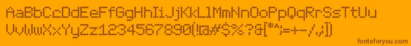 LondonFont-Schriftart – Braune Schriften auf orangefarbenem Hintergrund