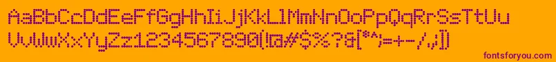 LondonFont Font – Purple Fonts on Orange Background