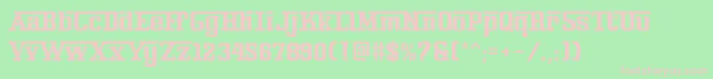 Ferrorosso Font – Pink Fonts on Green Background