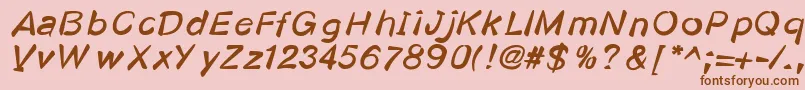 Kosmodoggy Font – Brown Fonts on Pink Background