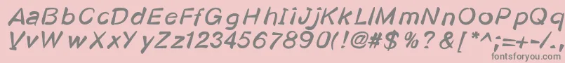 Kosmodoggy Font – Gray Fonts on Pink Background