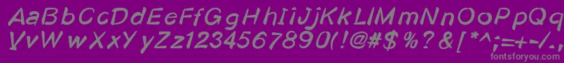 Kosmodoggy Font – Gray Fonts on Purple Background