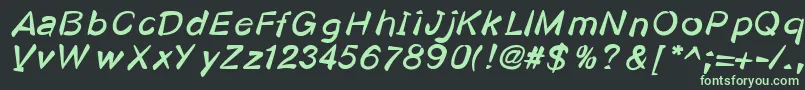 Kosmodoggy Font – Green Fonts on Black Background