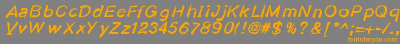 Kosmodoggy Font – Orange Fonts on Gray Background