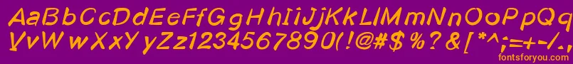 Kosmodoggy Font – Orange Fonts on Purple Background