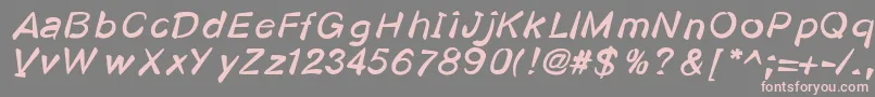 Kosmodoggy Font – Pink Fonts on Gray Background