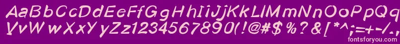 Kosmodoggy Font – Pink Fonts on Purple Background