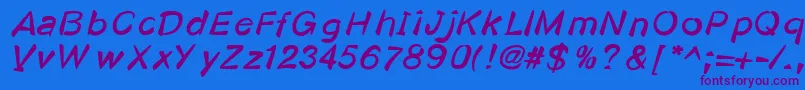 Kosmodoggy Font – Purple Fonts on Blue Background
