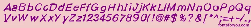 Kosmodoggy Font – Purple Fonts on Pink Background