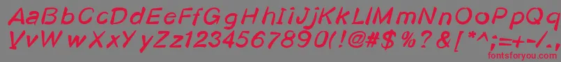 Kosmodoggy Font – Red Fonts on Gray Background