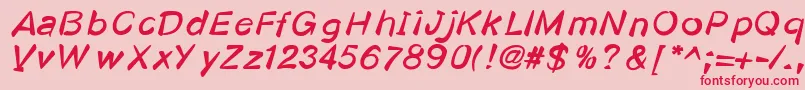 Kosmodoggy Font – Red Fonts on Pink Background