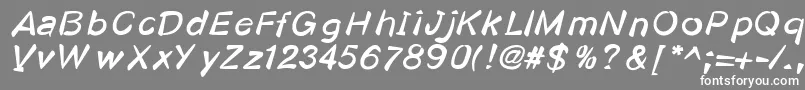 Kosmodoggy Font – White Fonts on Gray Background