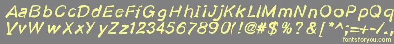 Kosmodoggy Font – Yellow Fonts on Gray Background