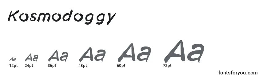 Größen der Schriftart Kosmodoggy