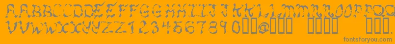 Manic Font – Gray Fonts on Orange Background