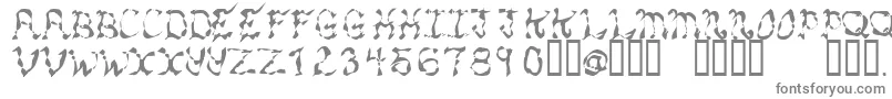 Manic-fontti – harmaat kirjasimet valkoisella taustalla