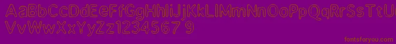 Enemafont-fontti – ruskeat fontit violetilla taustalla