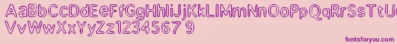 Enemafont Font – Purple Fonts on Pink Background