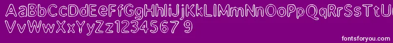 Enemafont Font – White Fonts on Purple Background