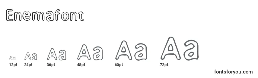 Enemafont Font Sizes