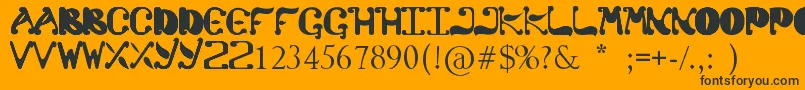 Colato Font – Black Fonts on Orange Background