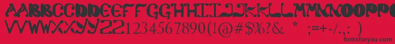 Colato Font – Black Fonts on Red Background