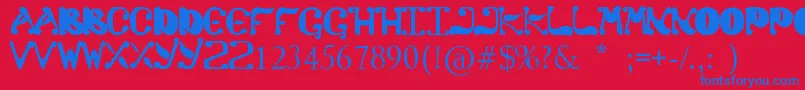 Colato Font – Blue Fonts on Red Background