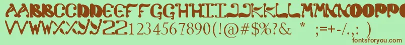 Colato Font – Brown Fonts on Green Background