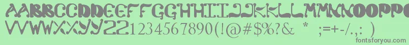 フォントColato – 緑の背景に灰色の文字