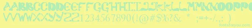 Colato Font – Green Fonts on Yellow Background