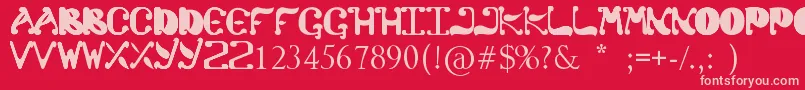 Colato Font – Pink Fonts on Red Background