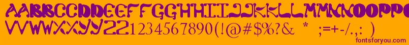 Colato Font – Purple Fonts on Orange Background