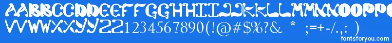 フォントColato – 青い背景に白い文字