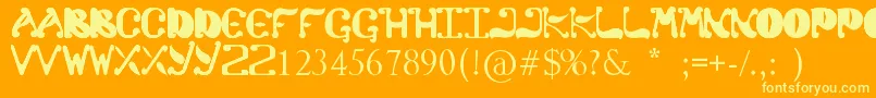 Colato Font – Yellow Fonts on Orange Background