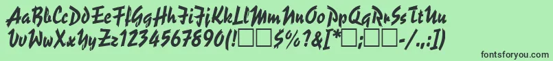 ReporterTwo Font – Black Fonts on Green Background