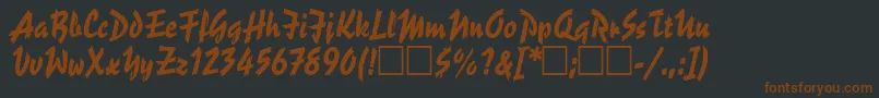 ReporterTwo Font – Brown Fonts on Black Background