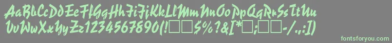 ReporterTwo Font – Green Fonts on Gray Background