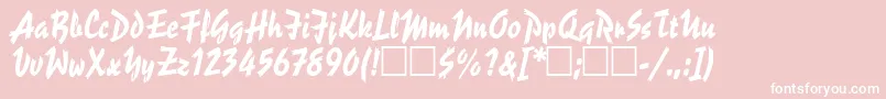 ReporterTwo Font – White Fonts on Pink Background